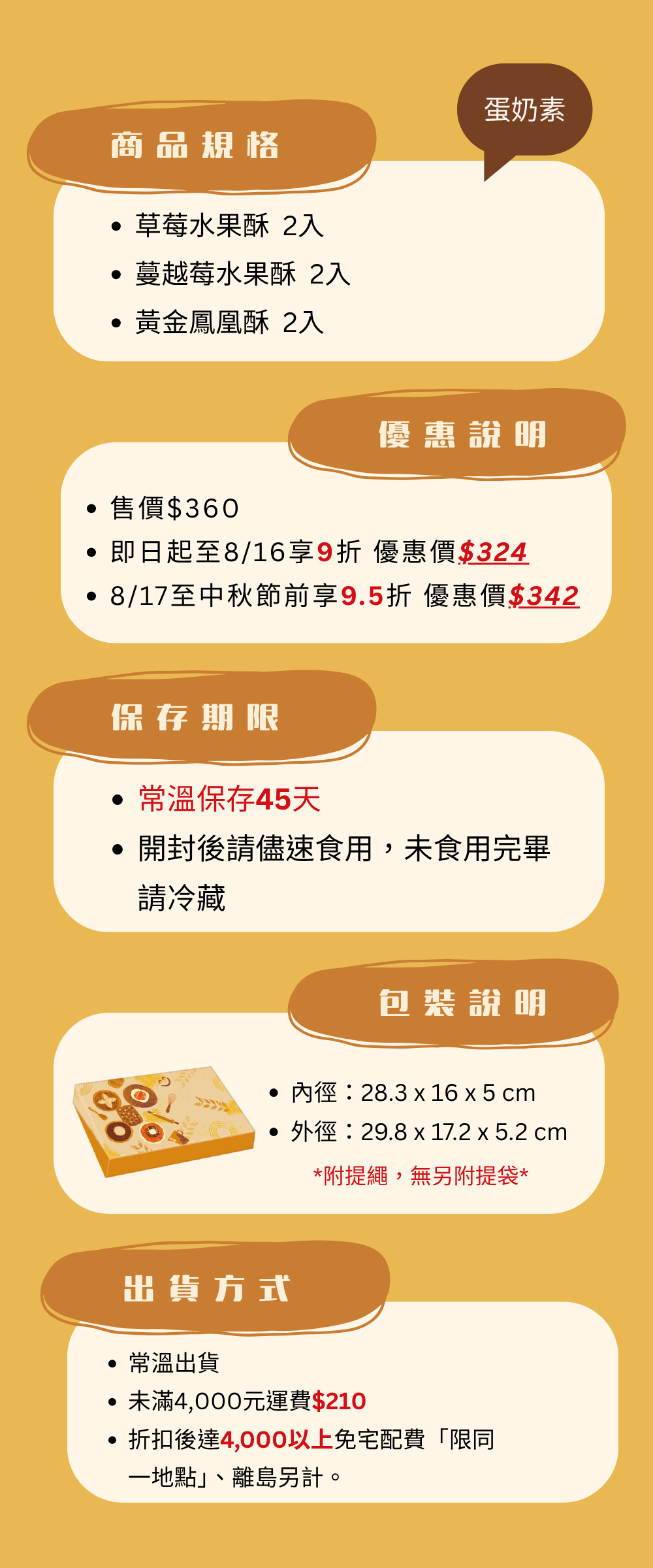 伊甸中秋節幸福禮盒內容物與特色詳細介紹